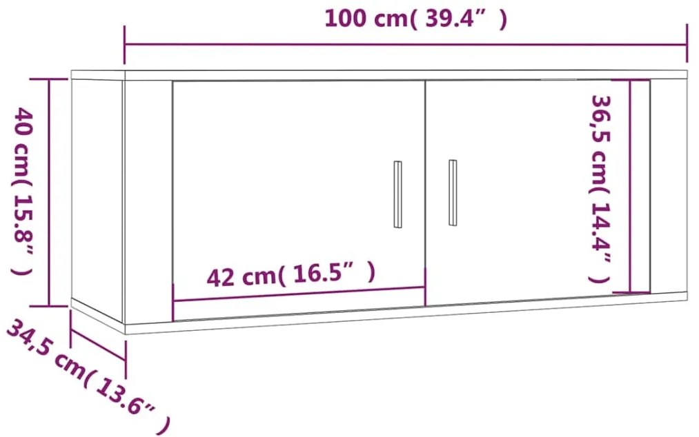 3 pcs conjunto móveis de TV madeira processada branco brilhante