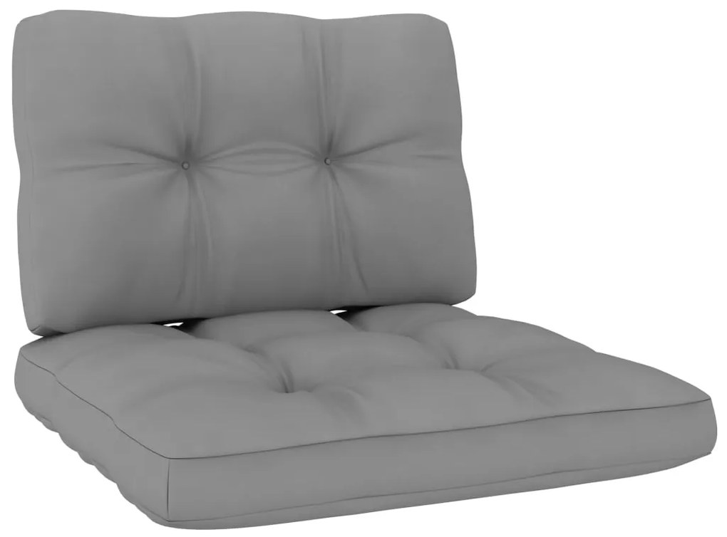 3 pcs conjunto lounge de jardim com almofadões pinho impregnado