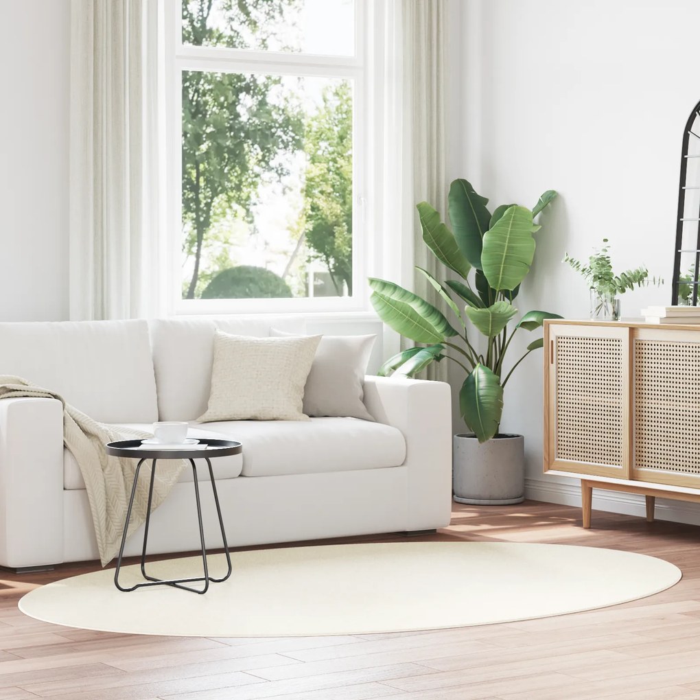 Tapete vidaXL "HUARTE" Creme 160x230 cm Oval