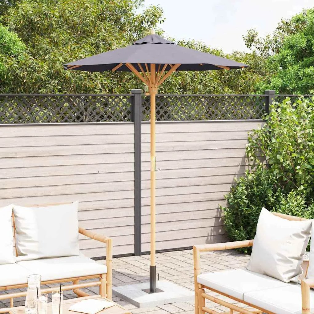 Guarda-sol de Jardim Cinza Escuro 150x210 cm Bambu