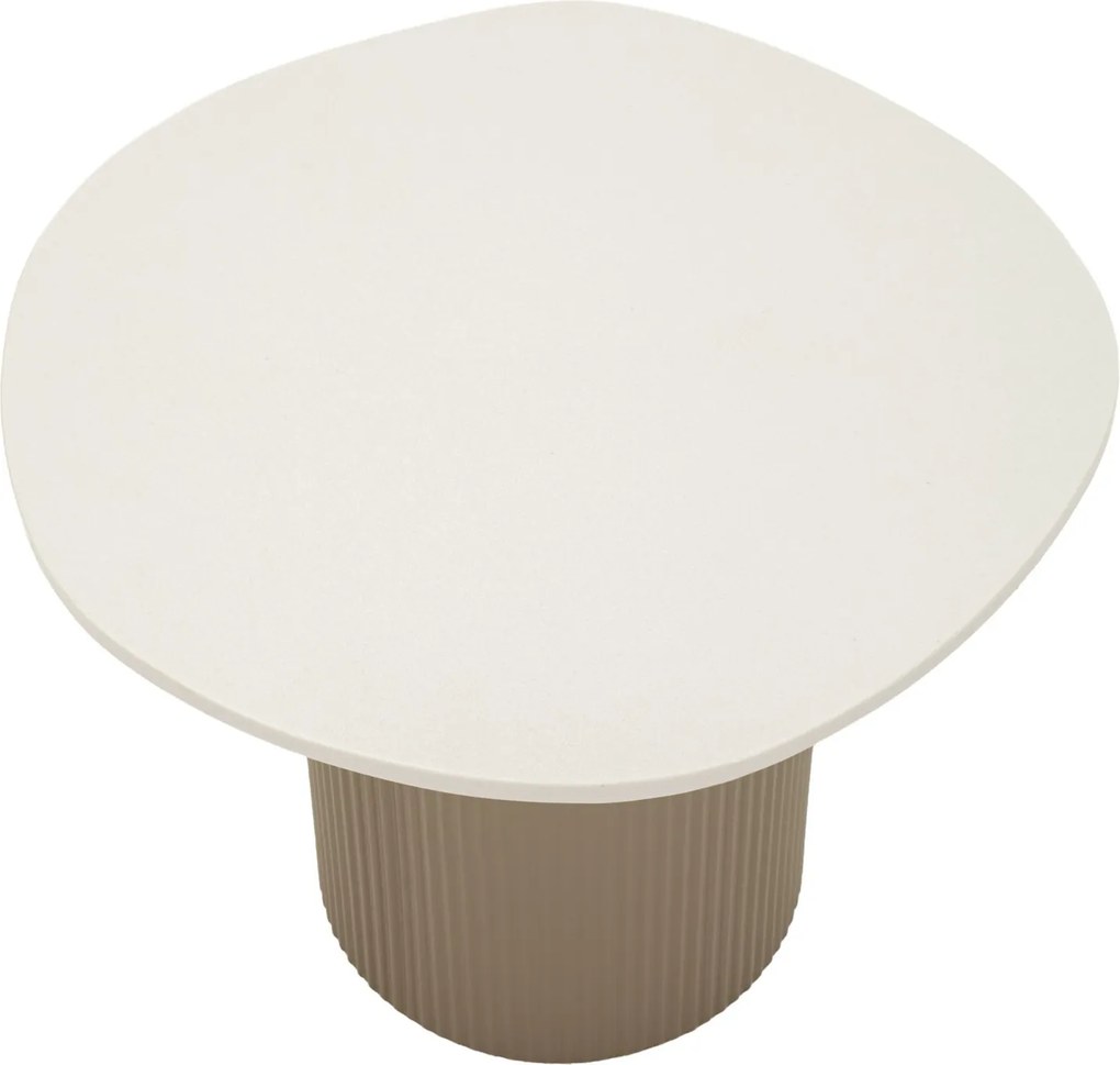 MESA DE CENTRO EM MÁRMORE ARTIFICIAL FRANKFURT 46X48X39 CM CINZENTO E BRANCO