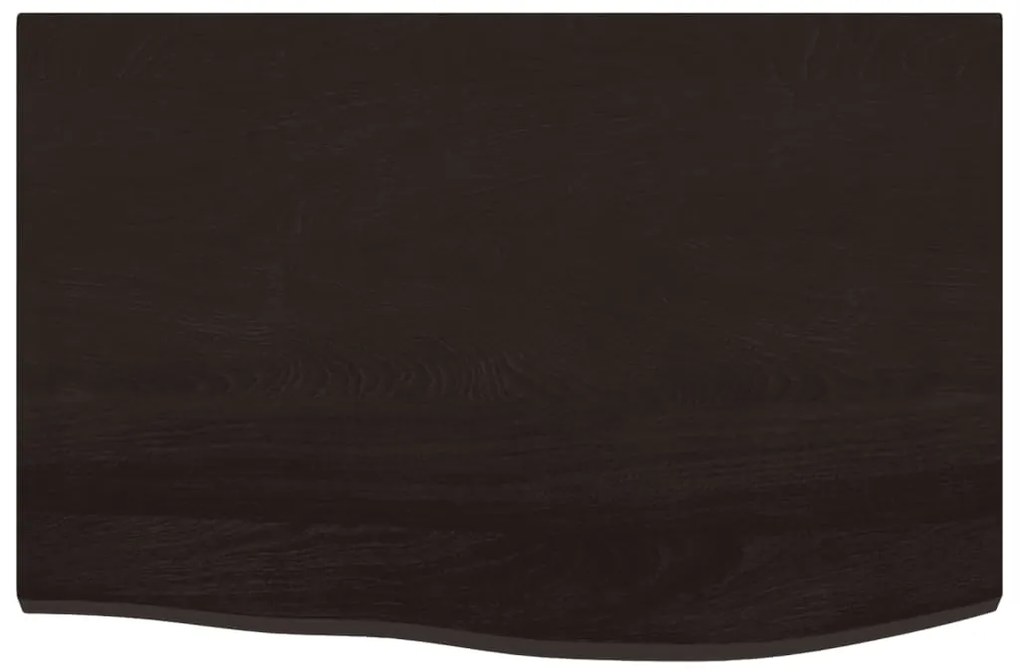 Tampo de mesa 60x40x2 cm carvalho tratado castanho-escuro