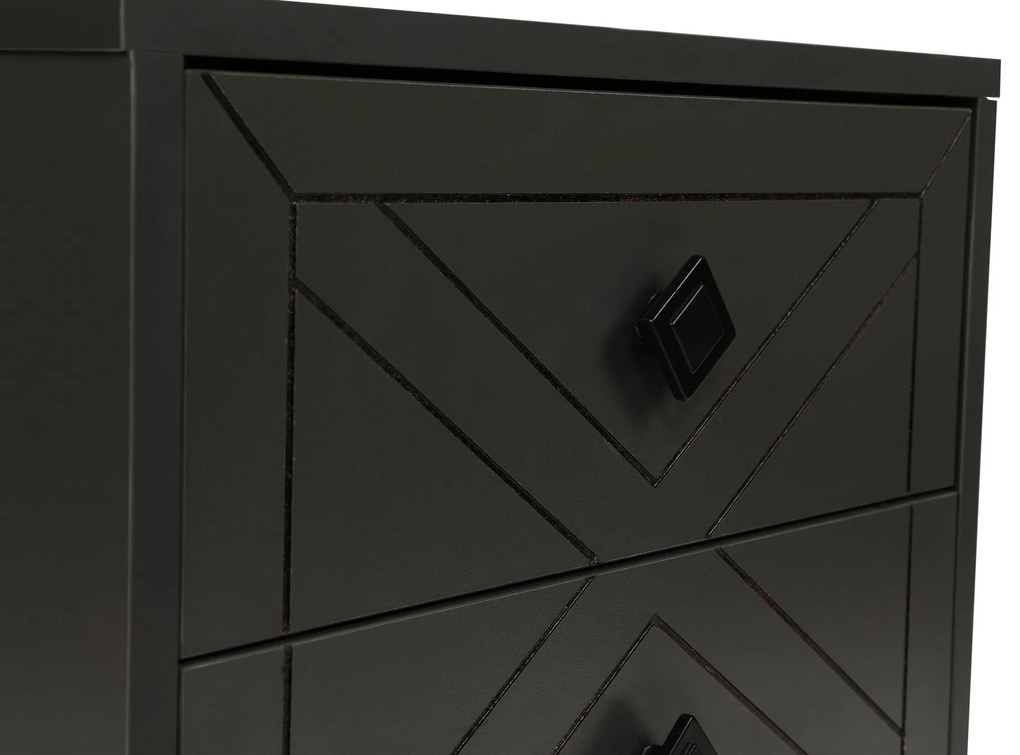 Mesa de Cabeceira Luna – Antracite – 50x55x40 cm