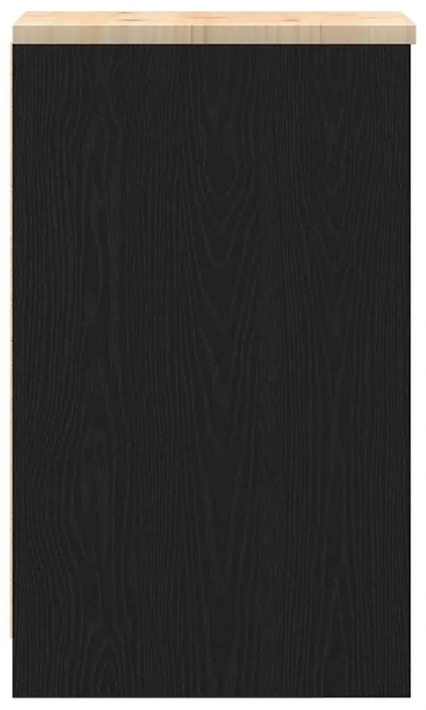 Armário de arrumação de garagem Preto 30x51x85 cm