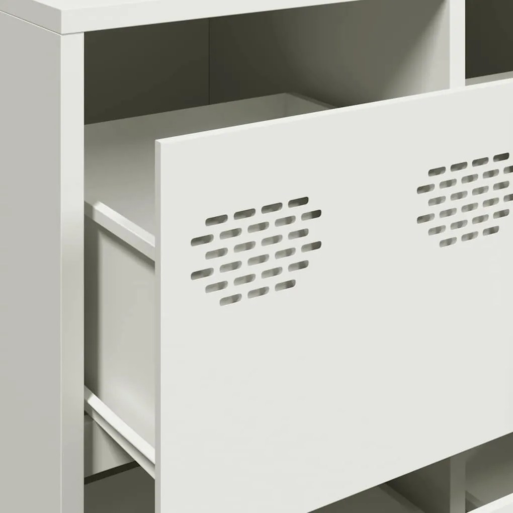 Aparador 135x39x73,5 cm aço laminado a frio branco