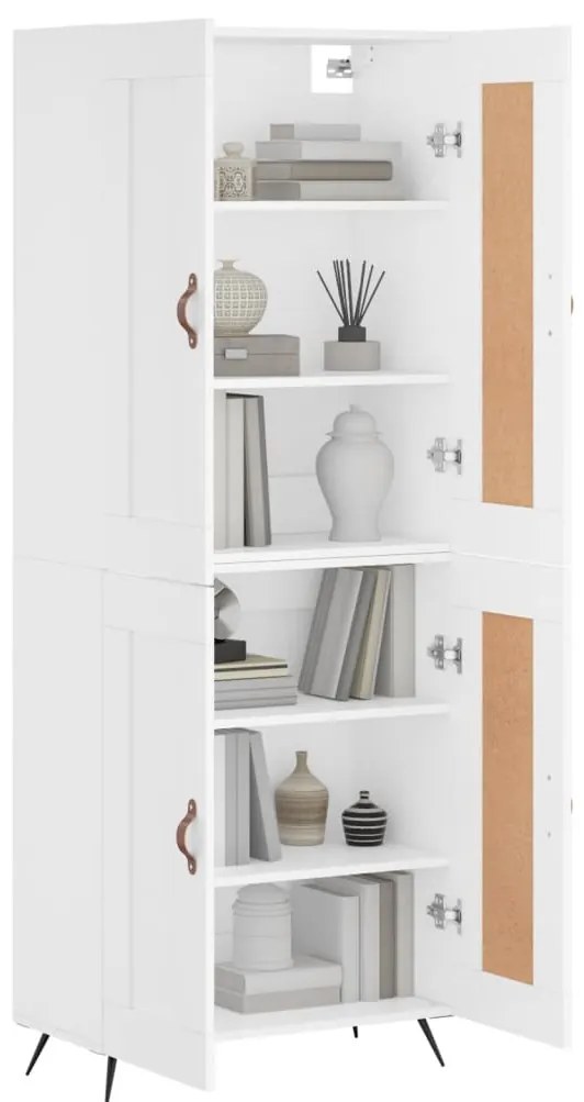 Armário alto 69,5x34x180 cm derivados de madeira branco