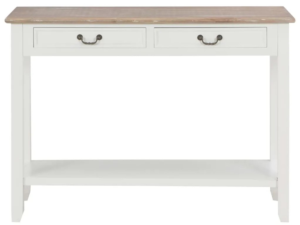 Mesa consola 110x35x80 cm madeira branco