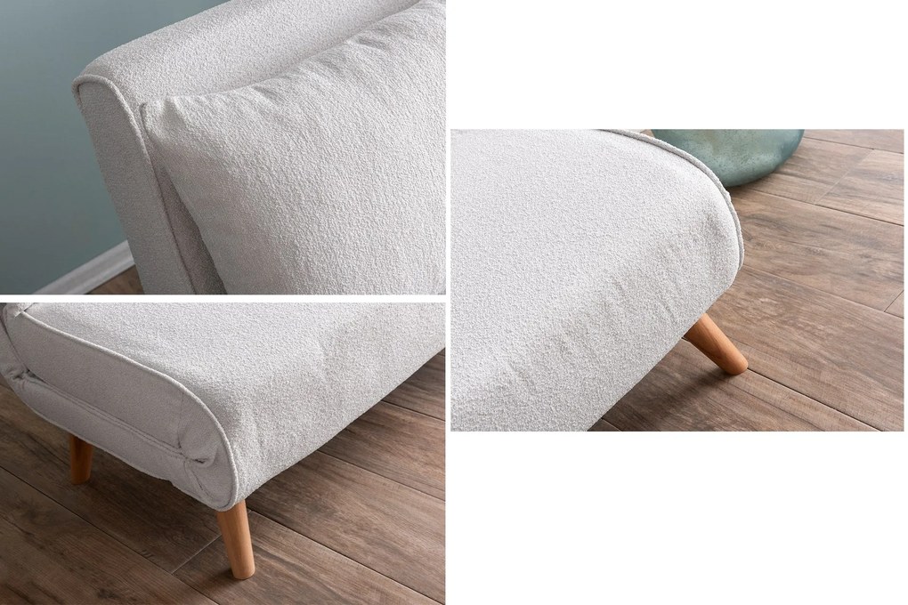 Sofá-Cama 2 Lugares Folde – Branco – 120 x 180 cm
