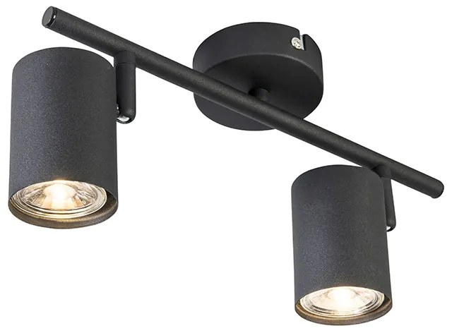Foco Inteligente Preto Inclinável incl. 2 GU10 WiFi - Jeana