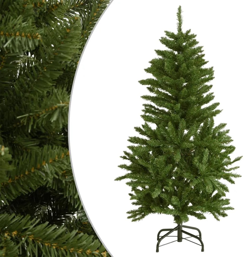 vidaXL Árvore de Natal artificial articulada com suporte 150 cm verde