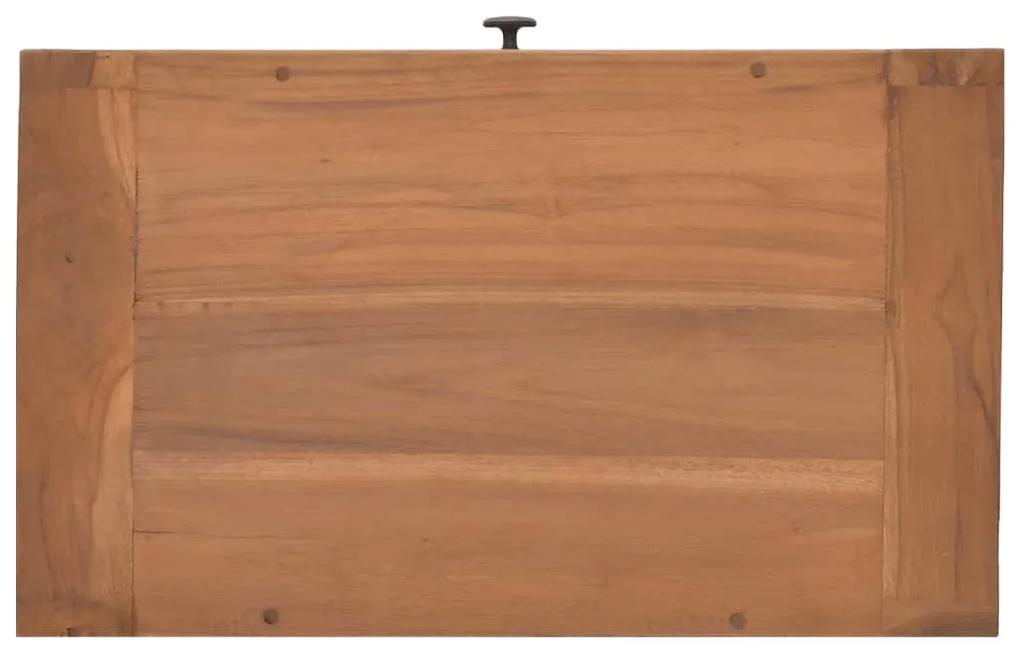 Mesa de cabeceira 50x30x35 cm madeira de teca maciça