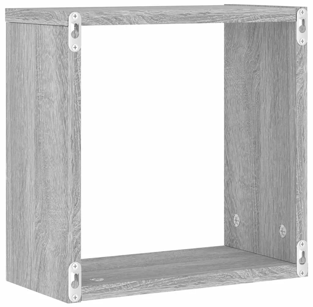 Prateleiras de parede forma de cubo 2 pcs 30x15x30 cm