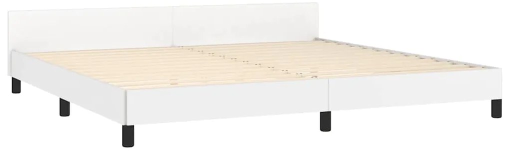 Estrutura de cama c/ cabeceira sem colchão 200x200 cm branco
