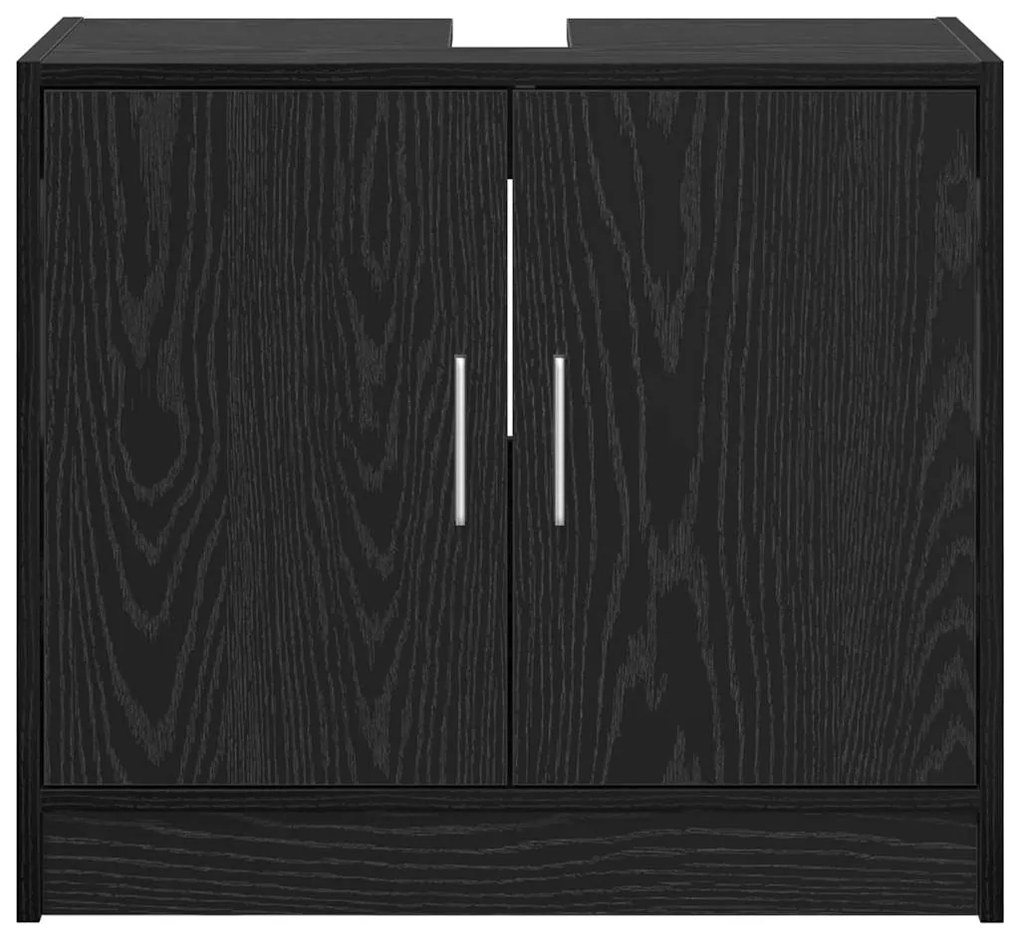Armário de Pia Carvalho Preto 63x29x55 cm Madeira Engenheirada