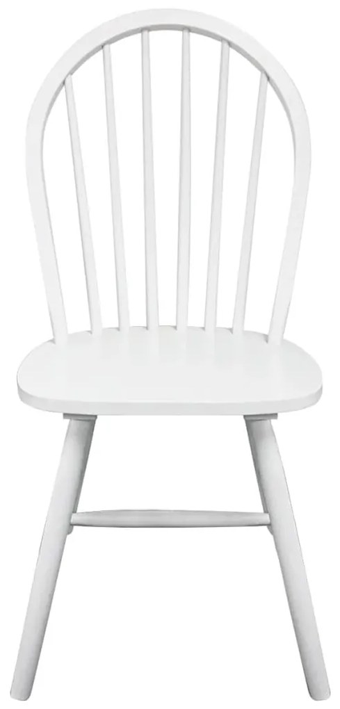 Cadeiras de jantar 4 pcs madeira de seringueira maciça branco