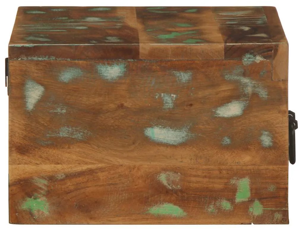 Mesa de cabeceira de parede madeira recuperada maciça