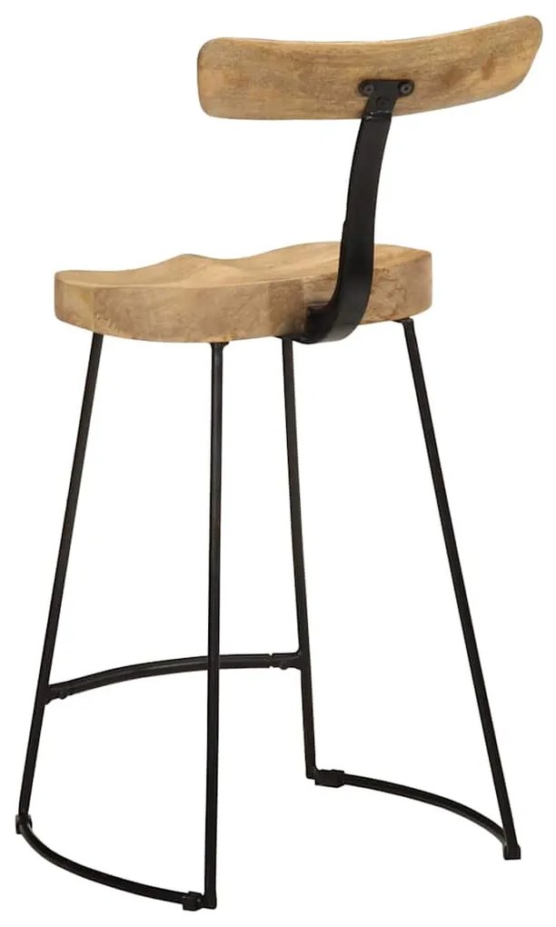Bancos de bar 2 pcs 49x43x88 cm madeira de mangueira maciça