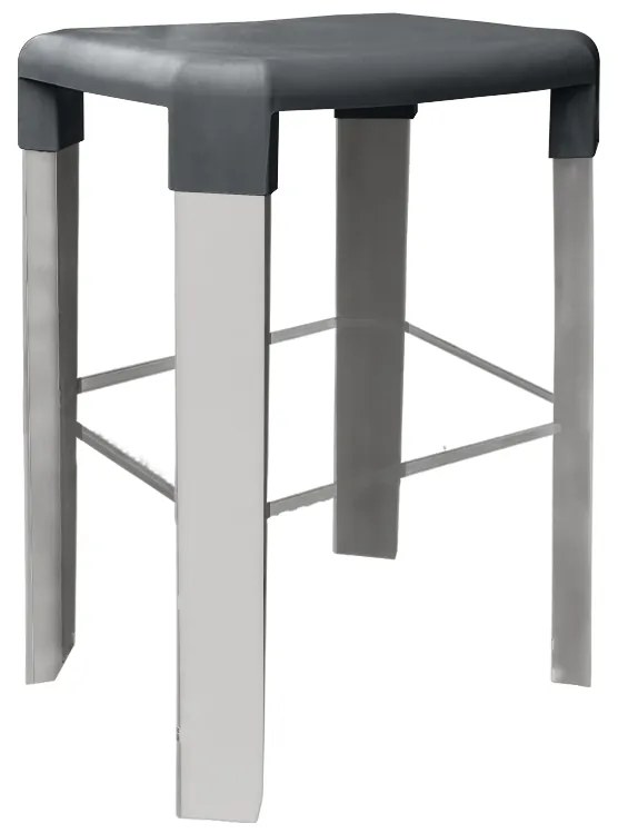 Banco OSLO 65H, Perna Alumínio - Pack 16 unidades, Antracite MR