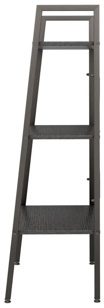 Estante de pé 3 prateleiras 56x35x108 cm preto