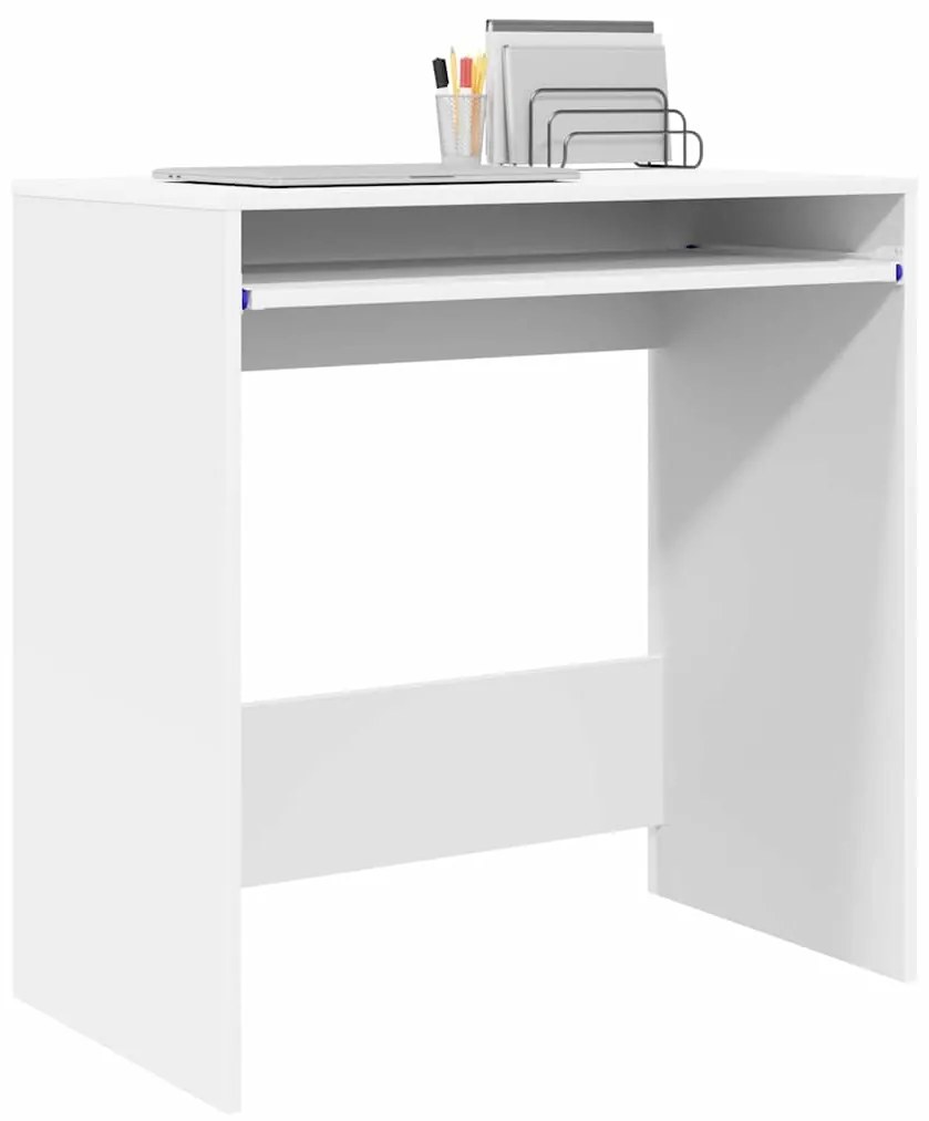 Mesa de Computador Branca Madeira engenheirada Compacta
