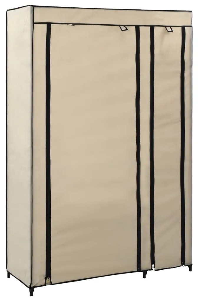 282422 vidaXL Roupeiro dobrável 110x45x175 cm tecido creme