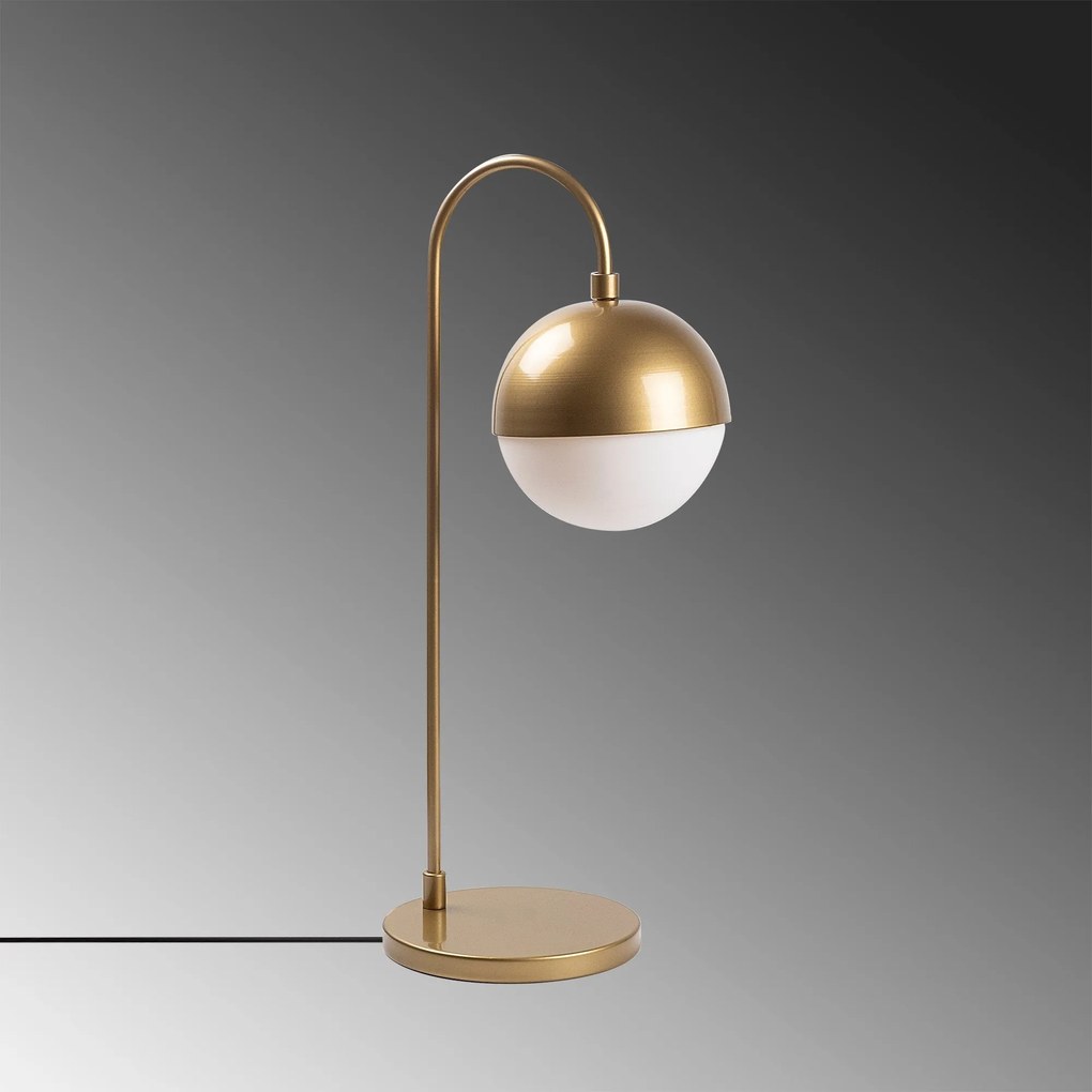 Candeeiro de Mesa Horn – Dourado – 18 x 25 x 53 cm
