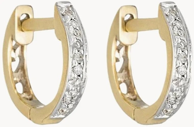 Brincos em ouro amarelo com diamantes Anneau PM