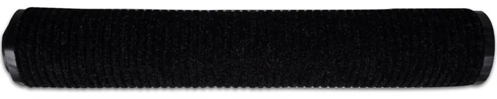 Tapete de porta 117x220 cm PVC preto