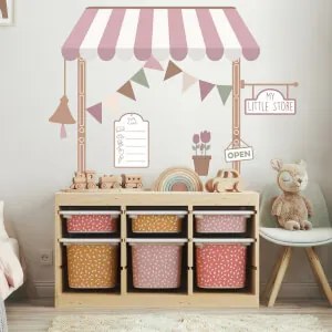 Autocolante de parede - Loja cor-de-rosa "My Little Store"