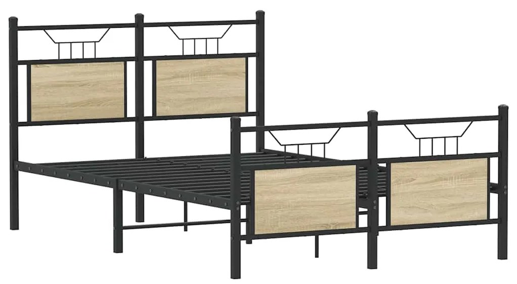 Estrutura cama s/ colchão derivados de madeira carvalho sonoma