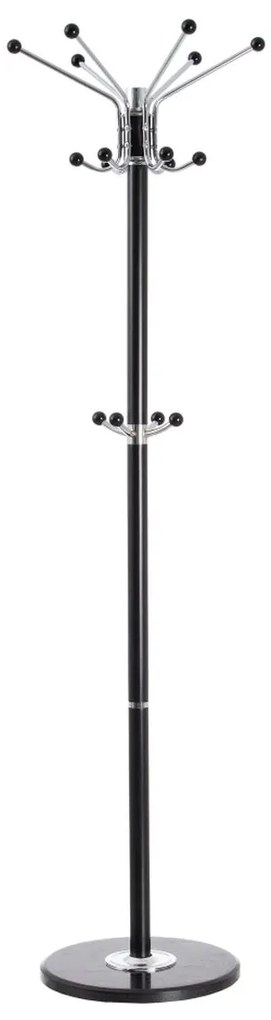 Staande Kapstok 37 X 37 X 186 cm Preto Metal Mármore