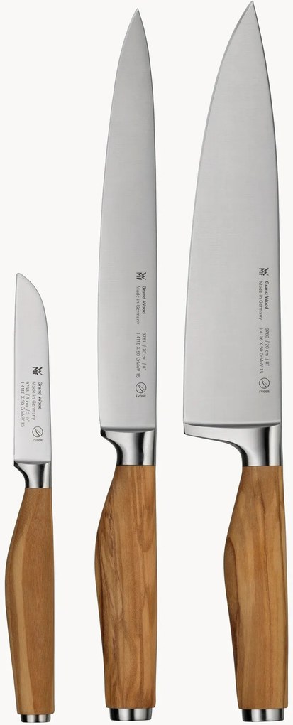 Facas de cozinha Grand Wood, conjunto de 3