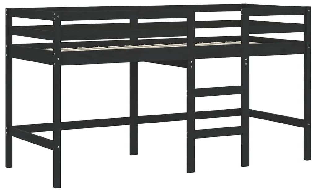 Cama alta p/ criança c/ cortinas 80x200 cm pinho maciço rosa