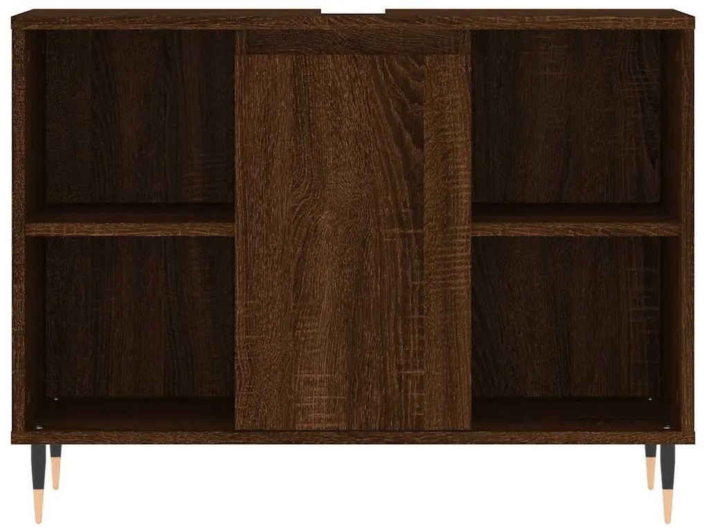 Armário casa banho 80x33x60 cm deriv.madeira carvalho castanho