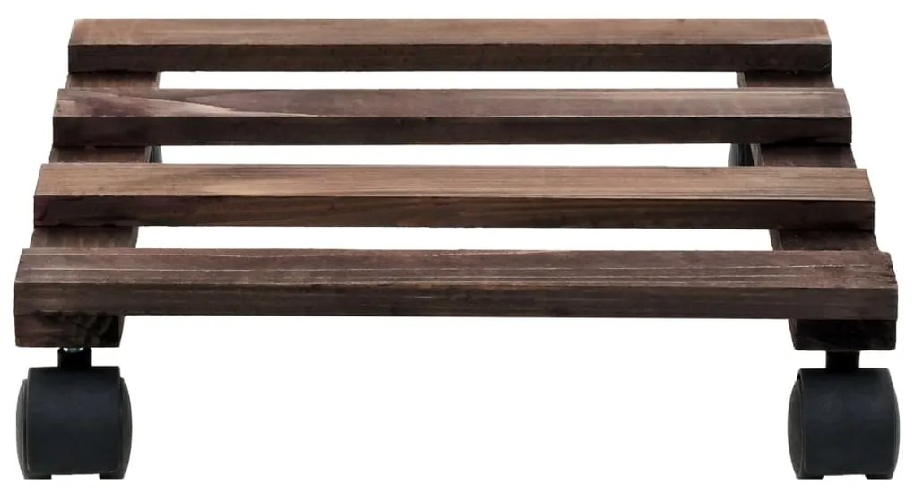 Bases com rodas p/ vasos 4 pcs madeira de cedro 25x25 cm