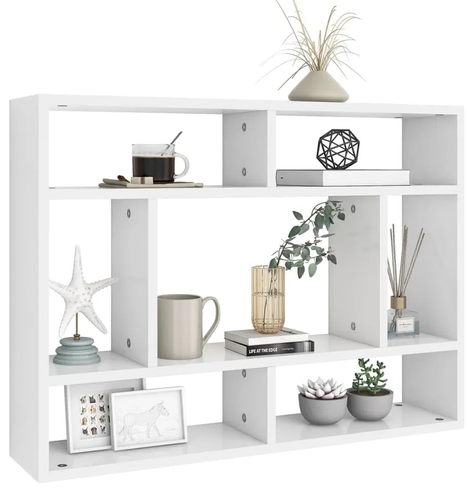 Estante de parede 75x16x55 cm contraplacado branco