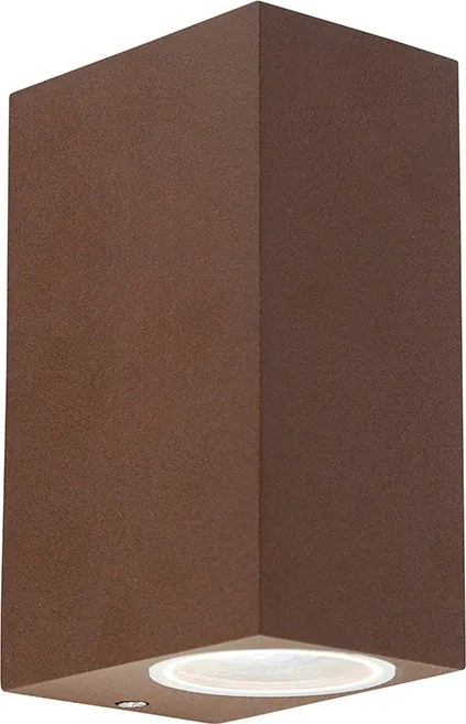 Candeeiro de parede inteligente castanho ferrugem IP44 incl. 2 Wi-Fi GU10 - Baleno