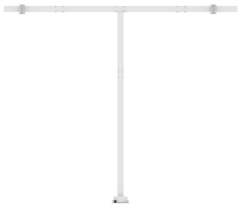 Toldo retrátil manual com LED 400x300 cm cor creme