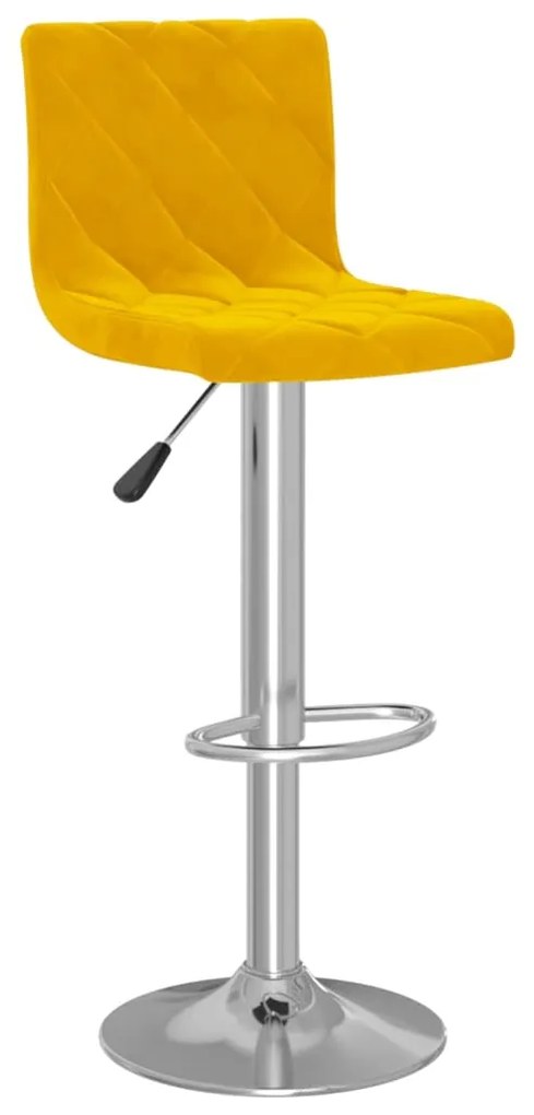 Bancos de bar 2 pcs veludo amarelo mostarda