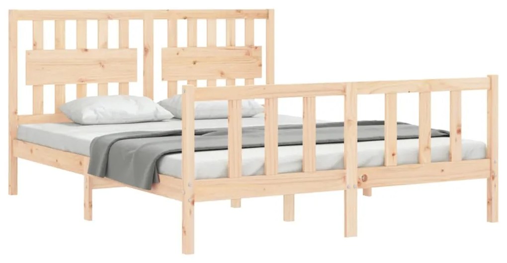 Estrutura de cama King Size com cabeceira madeira maciça