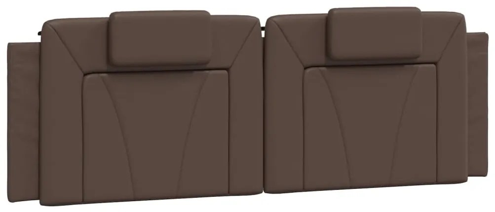 Cama com colchão 160x200 cm couro artificial castanho