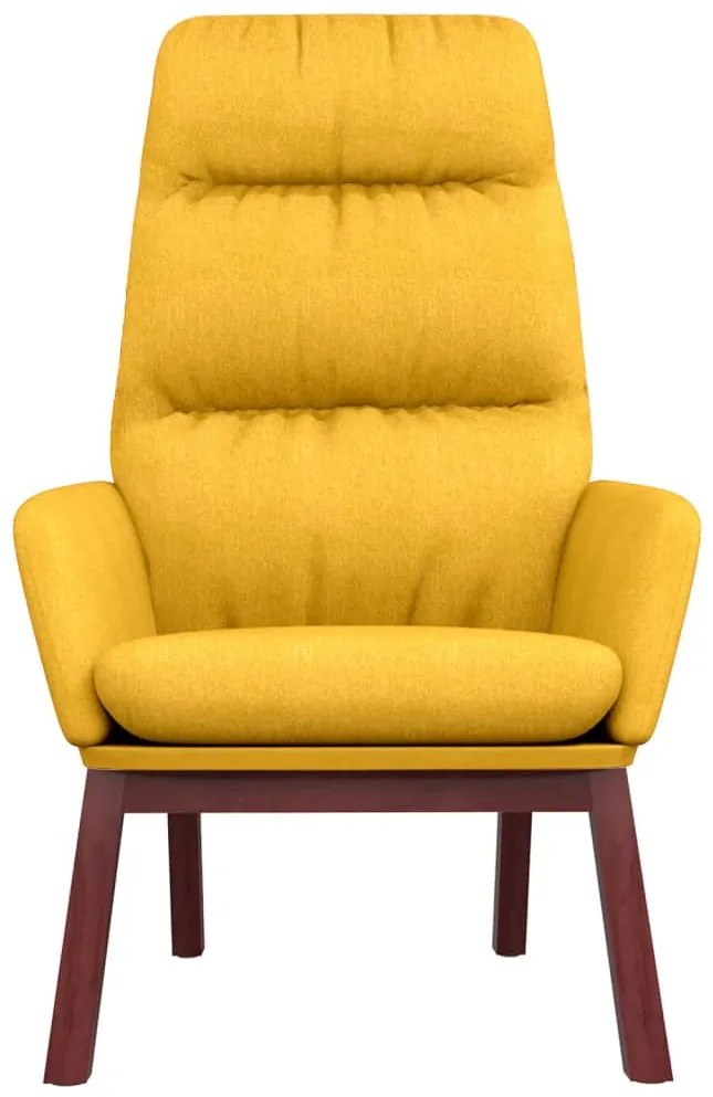 Cadeira de descanso tecido amarelo mostarda