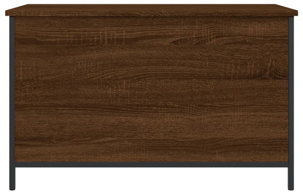 Banco arrumação 80x42,5x50 cm deriv. madeira carvalho castanho