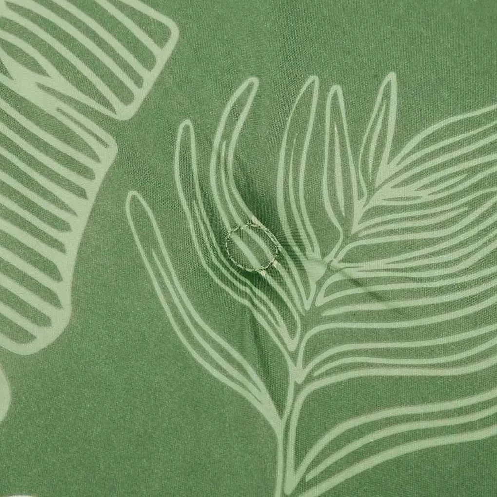 Capa de Banco de Jardim Padrão de Folhas 180x50x4 cm Tecido Oxford