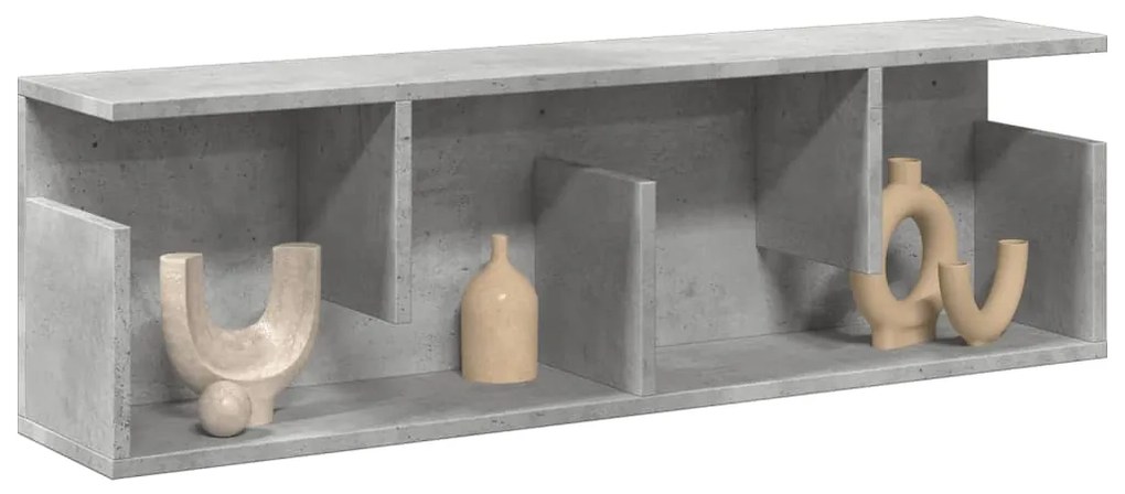 Armário de parede 100x20x30 cm deriv. madeira cinzento cimento