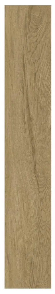 Painel de parede c/ aspeto de madeira 4,12 m² PVC castanho