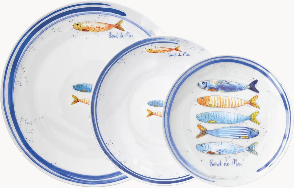Pratos Bord De Mer, conjunto de 18