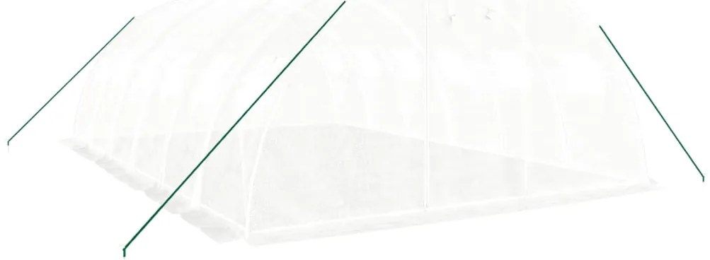 Estufa com estrutura de aço 24 m² 6x4x2 m branco