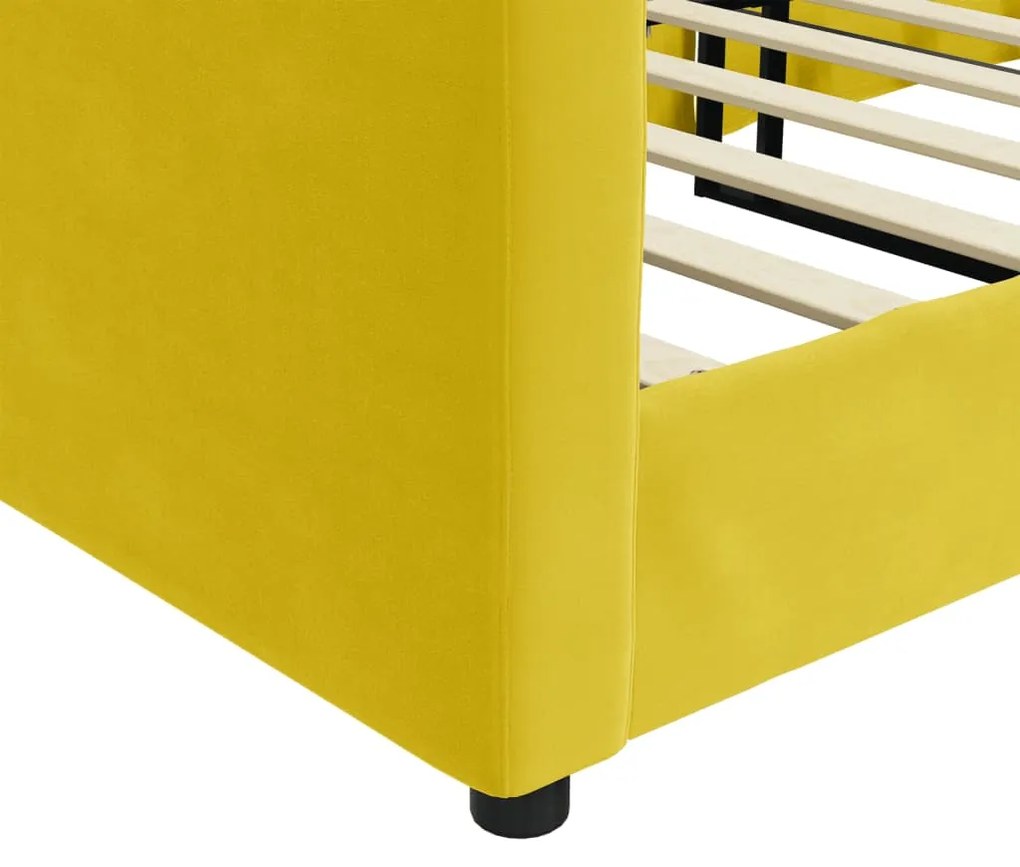 Sofá-cama 80x200 cm veludo amarelo