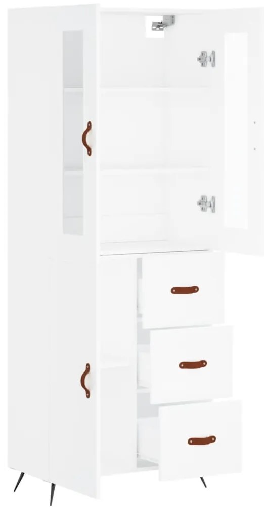 Armário alto 69,5x34x180 cm derivados de madeira branco